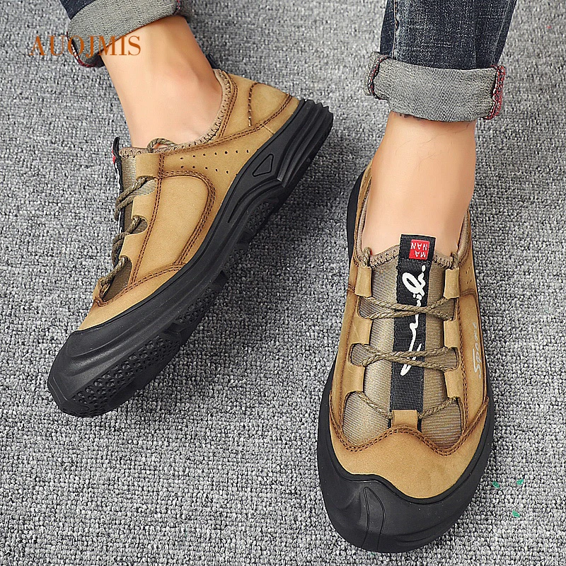 Новинка 2019 Кожаные Замшевые Туфли на мягкой подошве для путешествий фитнеса бега