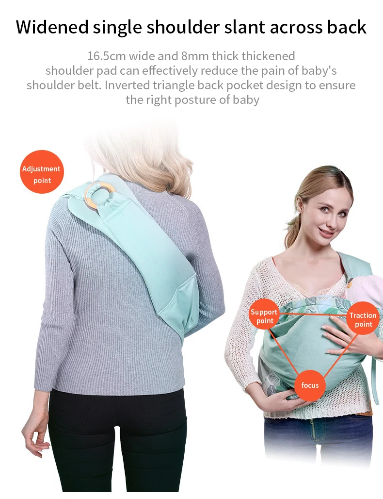 

Convenient safety baby cradle baby stretchable artificial strap wrap-around basket with sturdy ring baby basket care cover