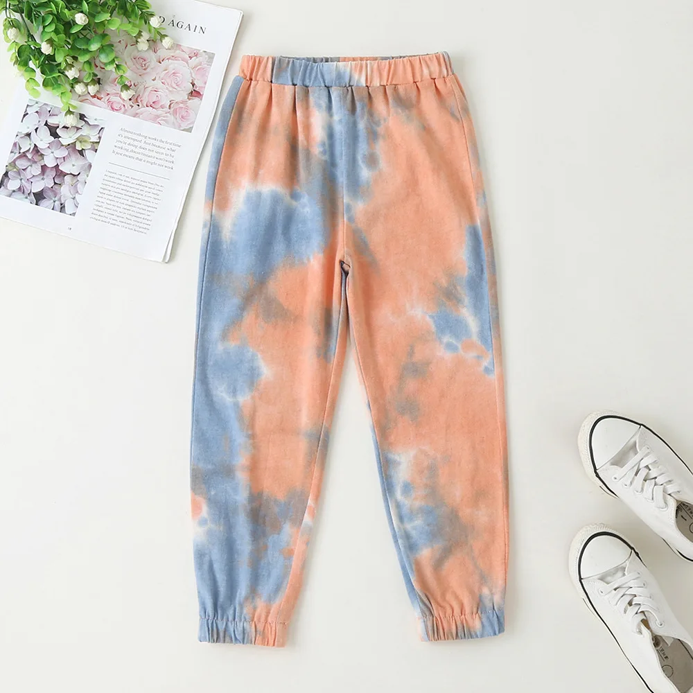 2020 Модные свободные шаровары для активного отдыха маленьких девочек с цветочным