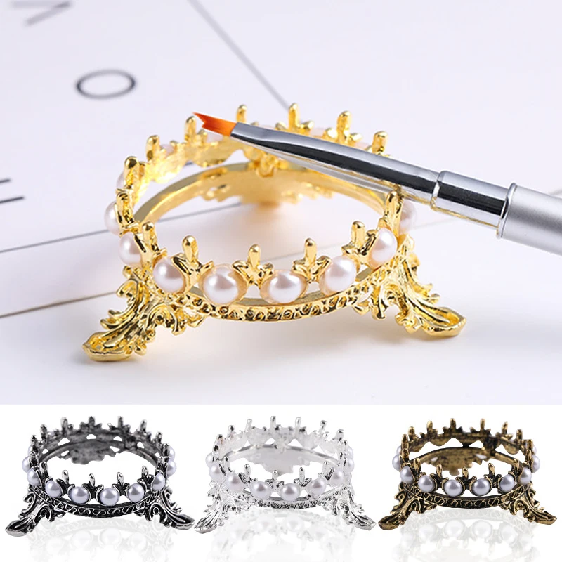 Кисть для дизайна ногтей стойка корона жемчуг дизайнерский карандаш ручки кисти