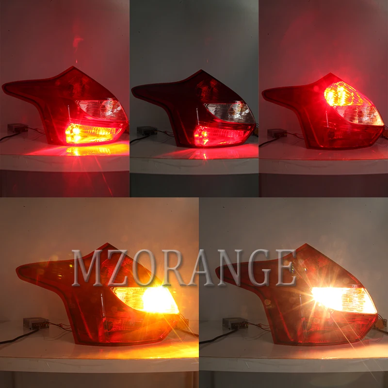 

MZORANGE Rear Tail Light Lamp For Focus Hatchback 2012 2013 2014 Car Styling Accessories Left Right With Bulb