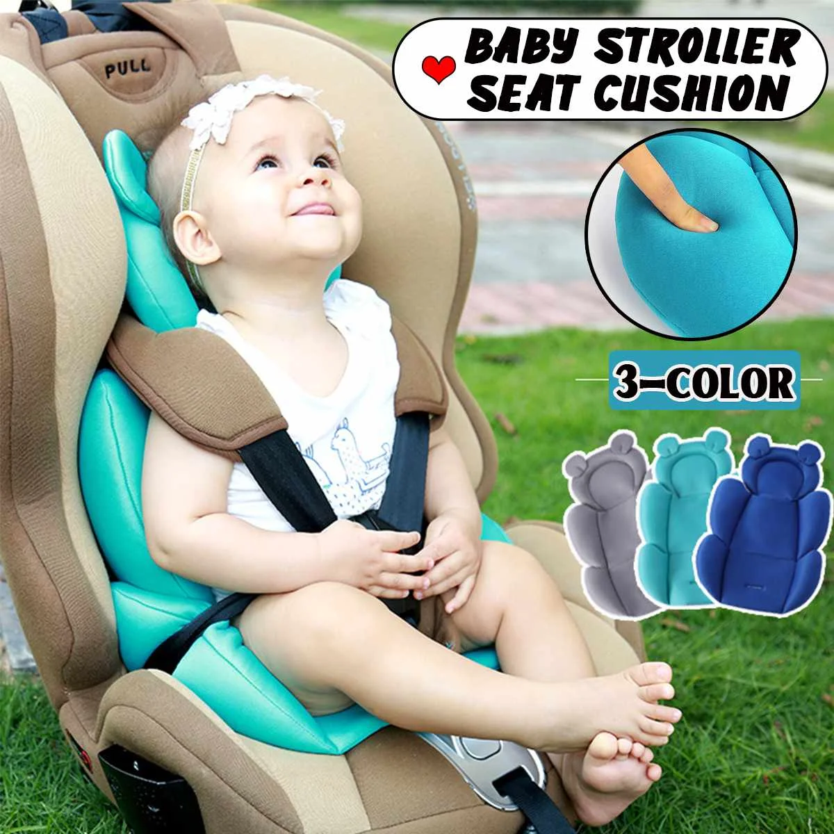 

Подкладка для детской коляски, подушка для автомобильного сиденья, хлопковая подушка для сиденья, матрас для детской коляски, коврик для де...