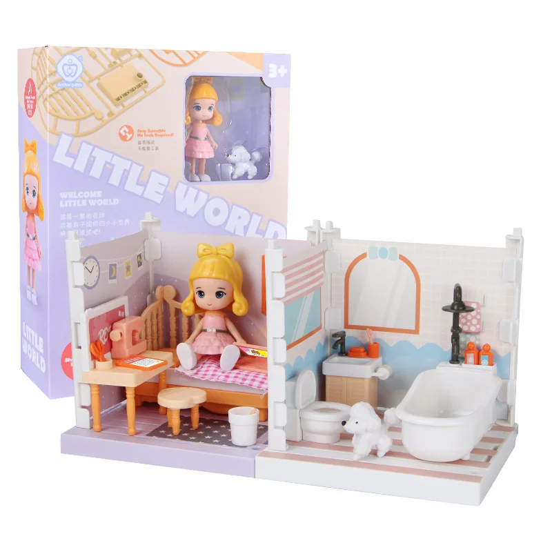 

Cutebee DIY House Doll Houses Miniature Dollhouse Furniture Kit with LED Toys for Children Christmasni Gift Assembly Toy