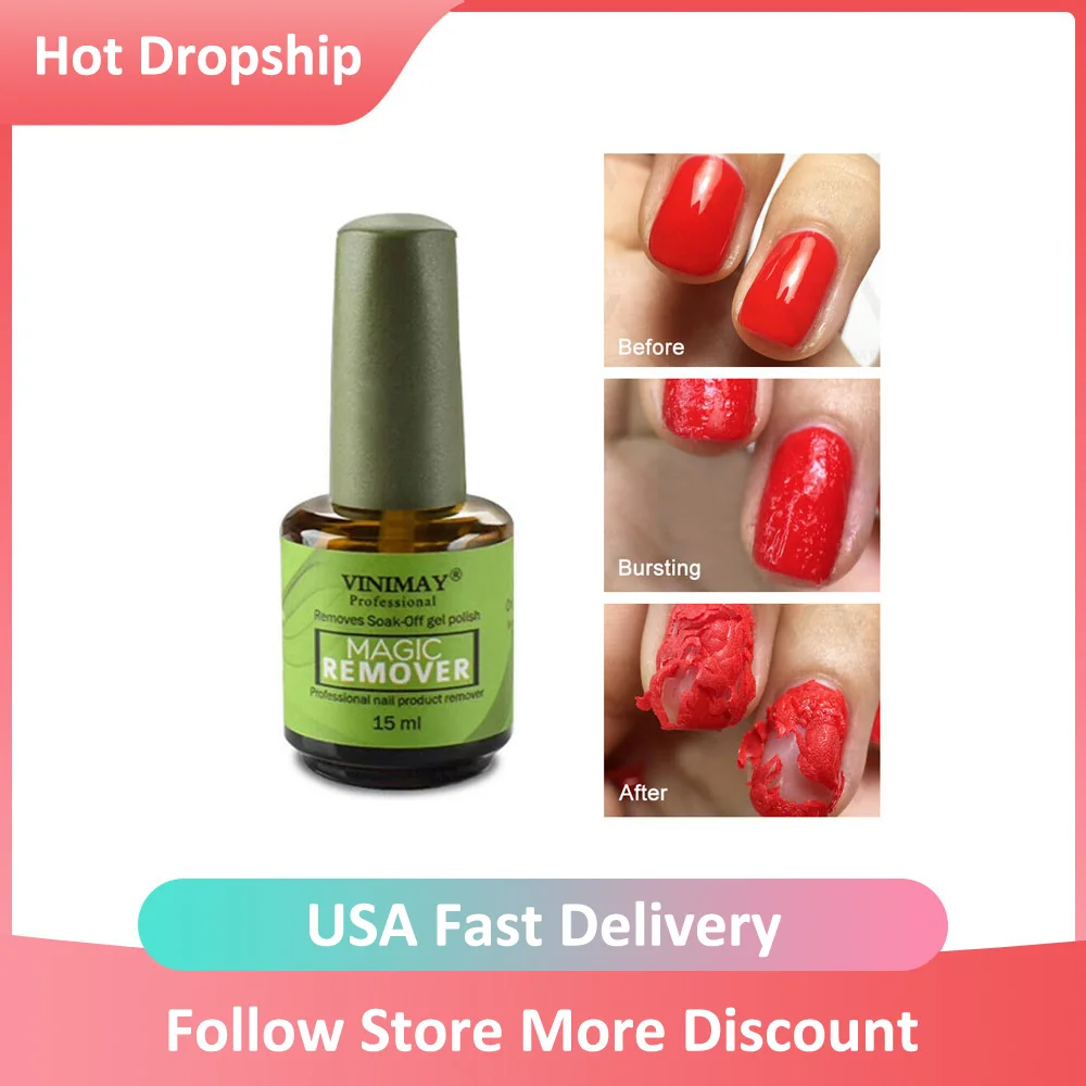 Лидер продаж 15 мл волшебное средство для удаления лака ногтей геля быстрого