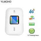 YLMOHO разблокированный 4G Wi-Fi мини-роутер 3G 4G Lte БеспроводнаяПортативнаяКарманная Мобильная точка доступа Wi-Fi автомобильный Wi-Fi-роутер с Sim-картой Mifi 3000 мАч