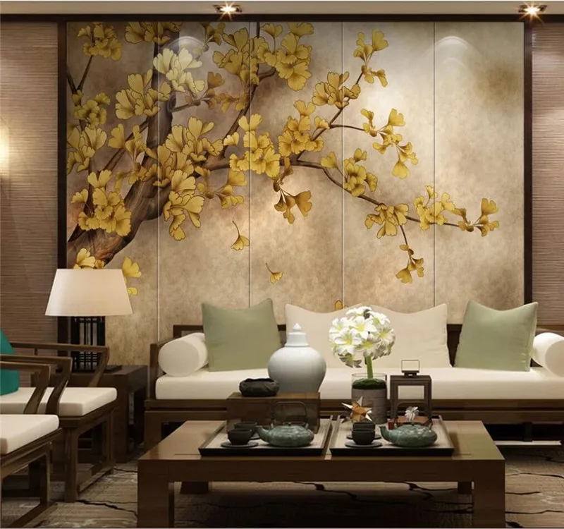 Настенные обои на заказ домашний Декор живопись ручная роспись китайское дерево