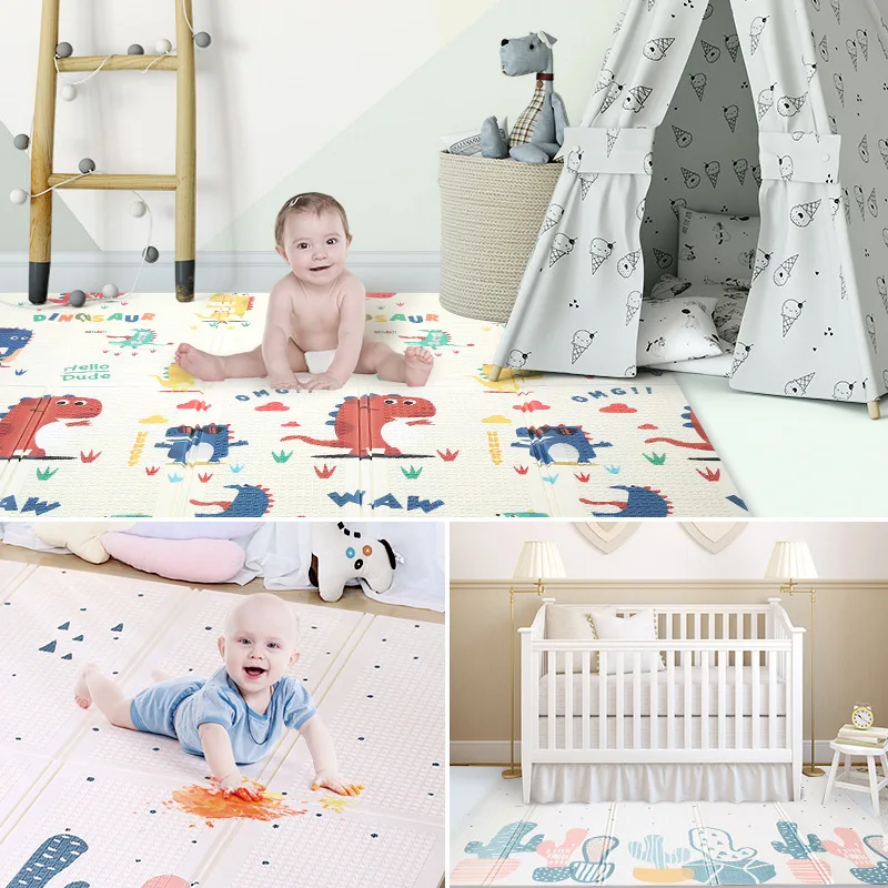 Складной детский коврик для ползания игровой из пены XPE мягкий лазания игрушки