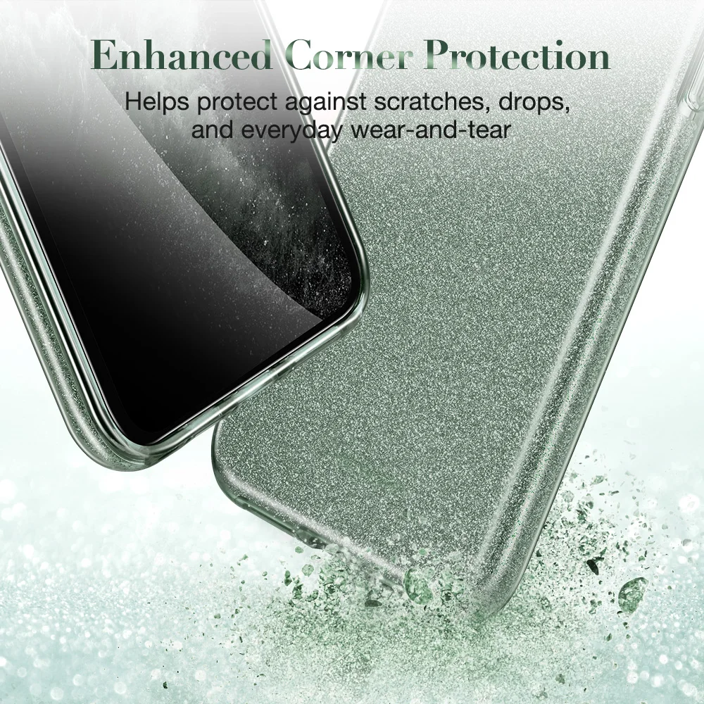 Чехол ESR для iPhone 11 Pro Max розовый зеленый блестящий Блестящий Защитный чехол бампер