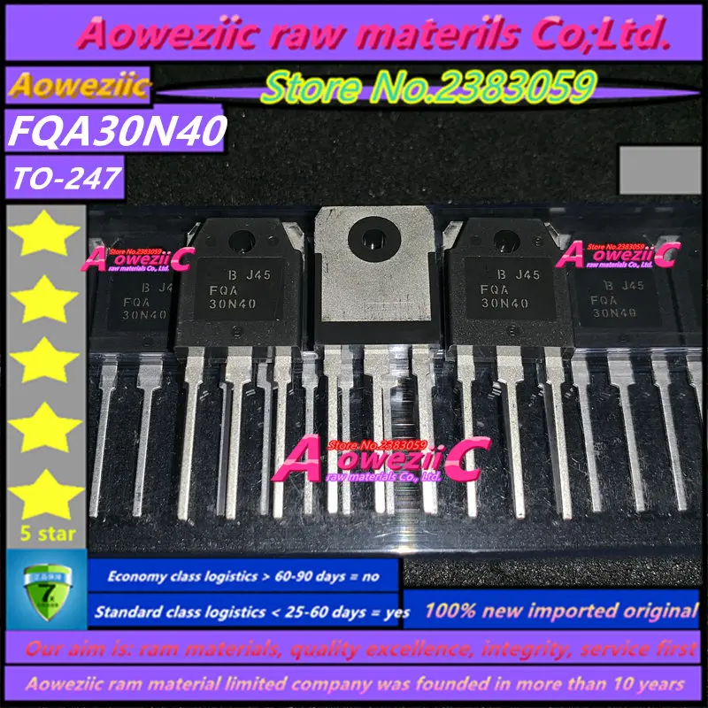 Aoweziic 100% новый импортный оригинальный FQA30N40 30N40 TO 247 N Channel MOSFET 400V 30A|Запасные части| |