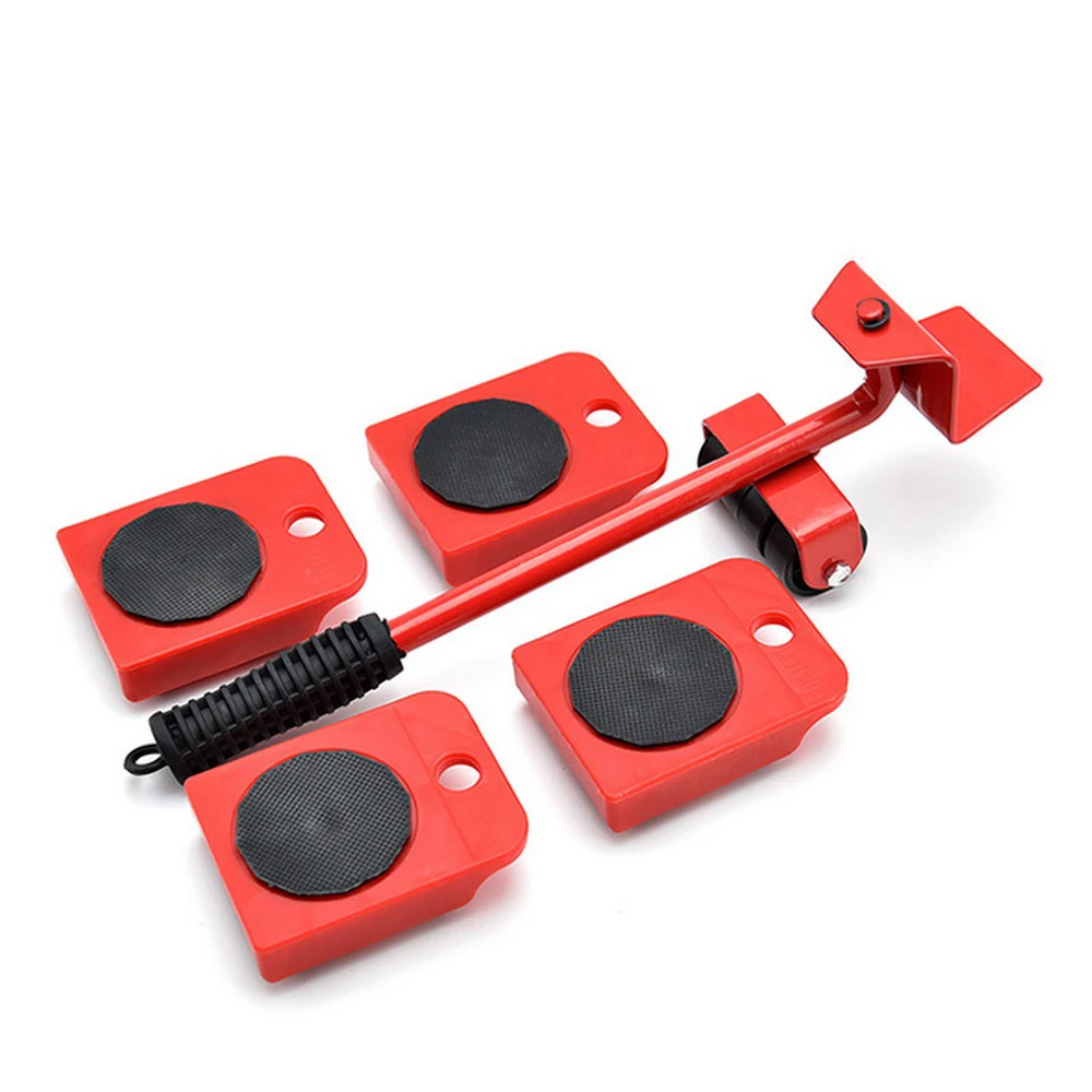 

Dropshipping Furniture Mover Set Furniture Mover Tool Transport Lifter Heavy Stuffs Moving Wheel Roller Bar Hand Tools 5 Pcs Set