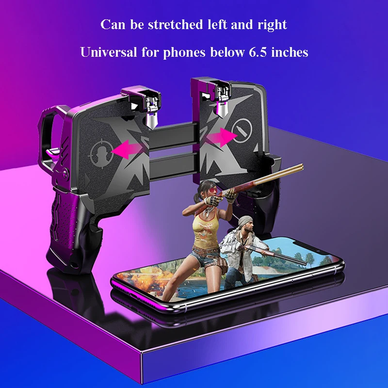 metal pubg controller joystick for pubg mobile trigger gamepad for iphone android phone shooting game free global shipping