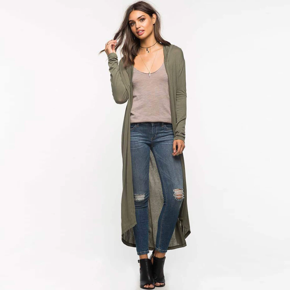 New European Women Autumn Split Slim Cardigan Long Sleeve Loose Asymmetric Batwing Pocket Thicken Sweaters |