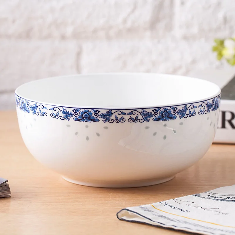 7/8 дюймовые большие чаши для супа китайские синие и белые фарфоровые