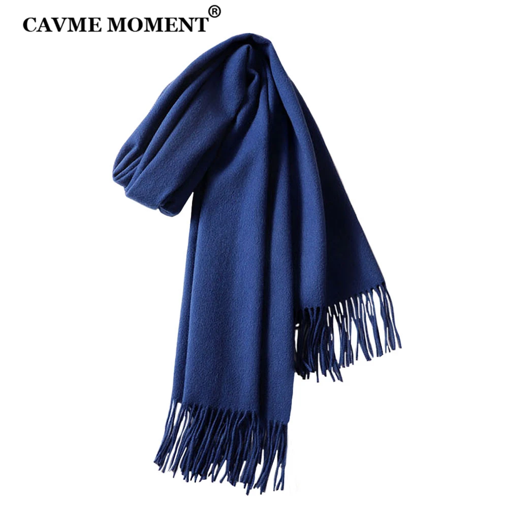 

CAVME Wool Scarf Pashmina Scarf Unisex Long Scarves for Women Long Wraps Shawls Solid Color CUSTOM LETTERS 70*200cm