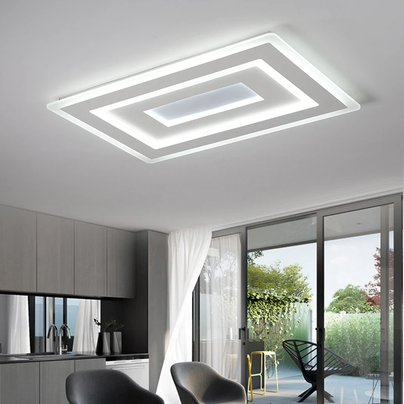 

Led Ceiling Lights Lamparas De Techo Rectangle Acrylic/square Ceiling Lamp Fixtures NEO Gleam Ultra-thin Surface Mounted Modern