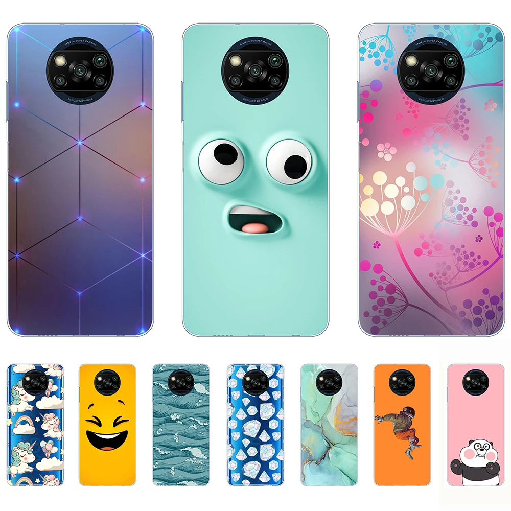 

Case for Xiaomi Poco X3 Pro Cartoon Unicorn Cover on Poco X3 Pro Soft bumper Shell Phone Half-wrapped Case Full protection Bag
