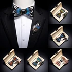 GUSLESON 2019 оригинальный дизайн галстук-бабочка перо бабочка изысканный мужской галстук-бабочка ручной работы заколка деревянный подарочный набор свадебная вечеринка