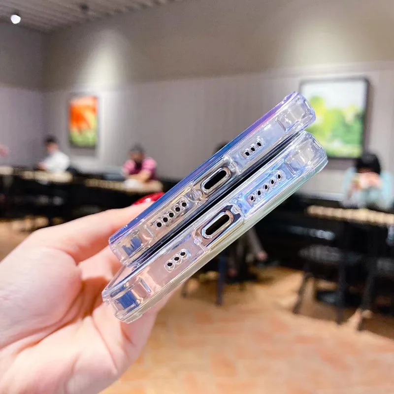 

For iPhone 12 11 Pro Max Cases Luxury Plating Gradient Phone Case For iPhone X XR XS Max 7 8 Plus Mini Bumper Back Cover