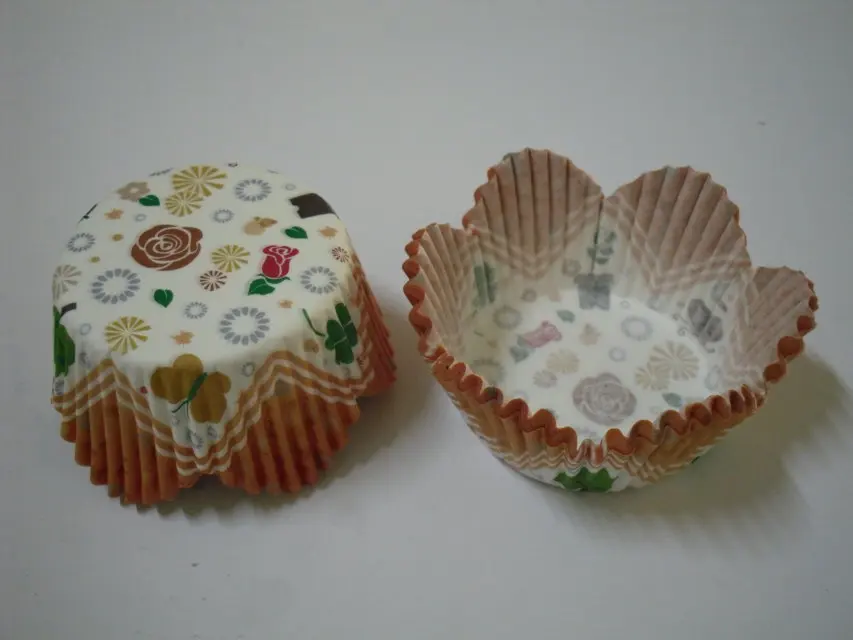 

50x petal flower wedding Cupcake Liners Black/Blue/Green/Pink/Red/Purple muffin cases baking Cup cake mold 4 birthday cake tool