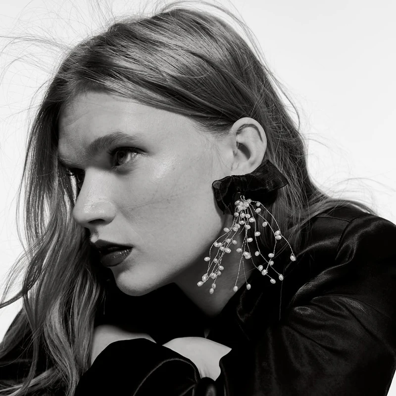 ZA модные висячие серьги с кисточками для женщин 2020 очаровательные жемчугом и