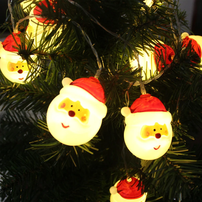 10 светодиодный Рождественские огни для улицы волшебная Гирлянда Свет Санта
