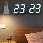 Современный дизайн 3D большие настенные часы светодиодный цифровые USB электронные часы на стену светящиеся Настольный Будильник настольный домашний декор
