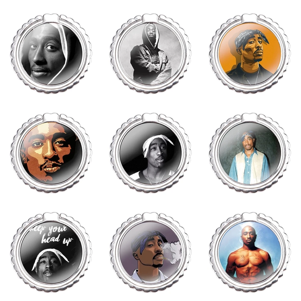 2Pac Tupac поп Рэп звезда сотовый телефон кольцо-держатель на палец подставка Kickstand