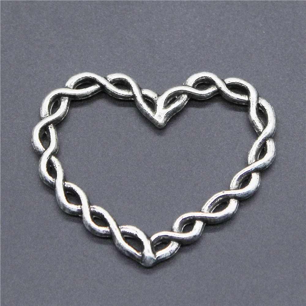 6 шт. Полые Подвески в виде сердца подвески для изготовления ювелирных изделий