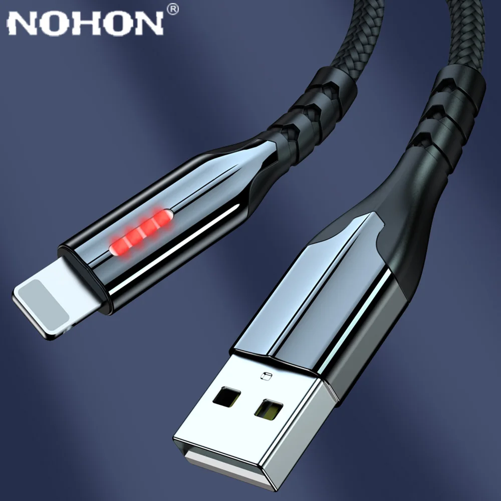 Светодиодный USB кабель для iPhone 11 10 X XR XS Max 5 6 S SE 5S 6S 7 8 Plus Apple iPad mini Air длинный зарядное