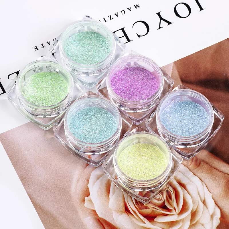 Multicolor Beautiful Dipping Nail Powders Base Coat Gradient Natural Color Art Decorations 6 Colors Glitter n | Красота и здоровье