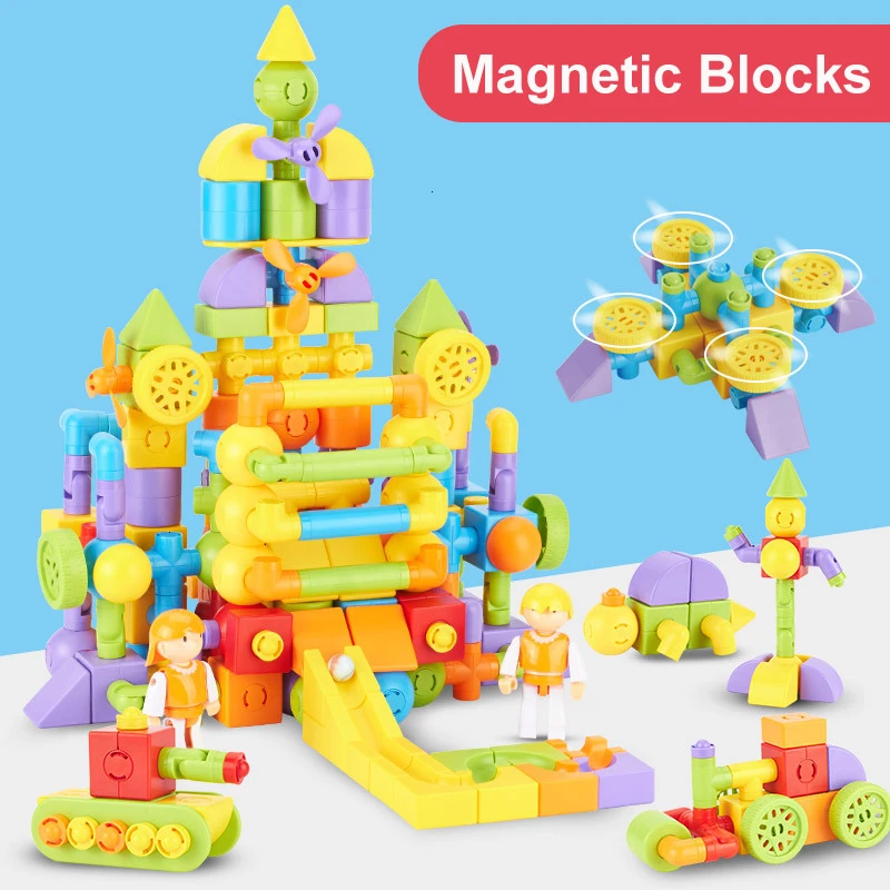 Магнитные блоки игрушки для детей магнитный дизайнерский Строительный набор