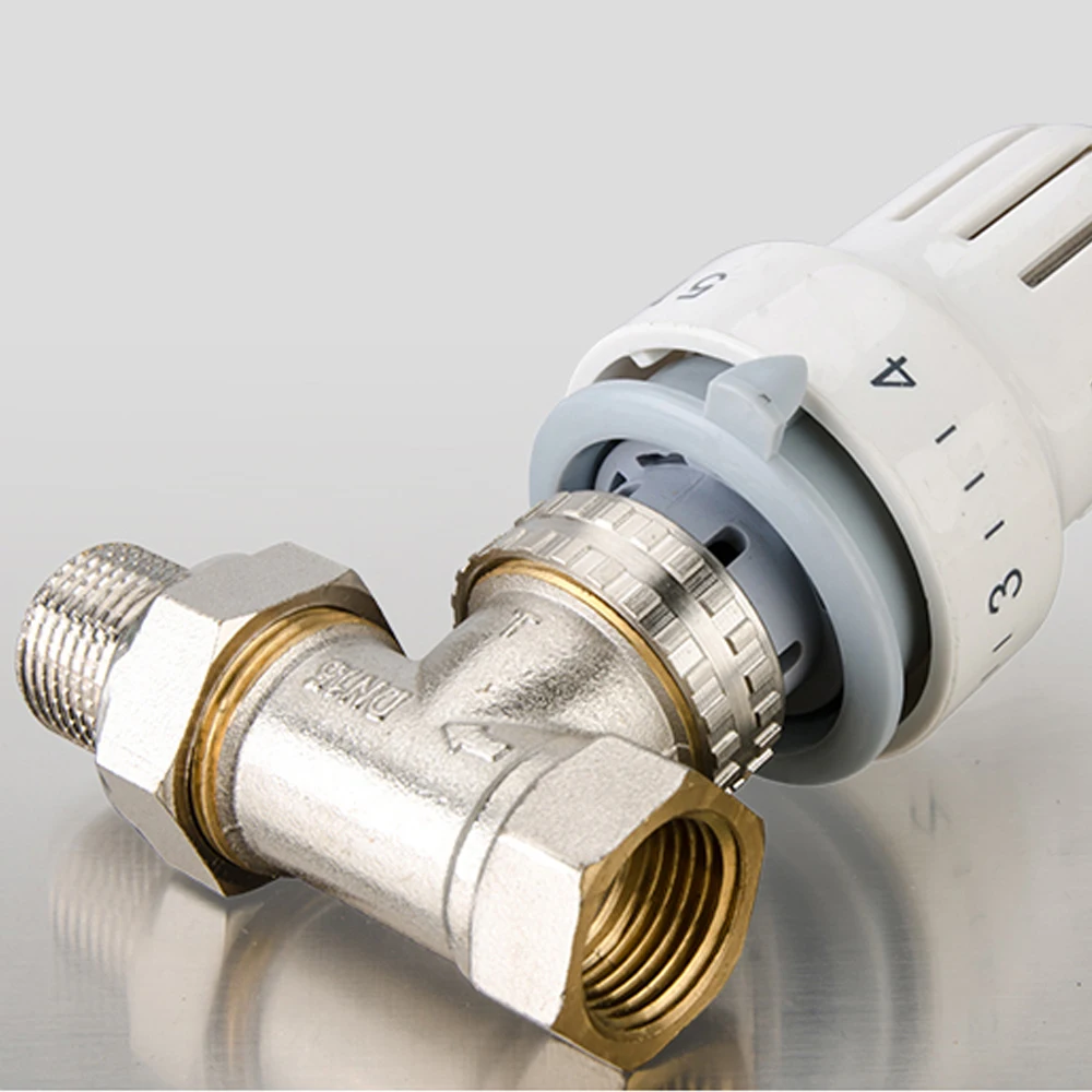 Латунный термостатический клапан радиатора 1/2 дюйма 3/4 1 дюйм прямой тип DN15 DN20 DN25