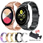 22 20 мм ремешок для Samsung Galaxy Watch active 2 44 мм 40 ммHuawei GT 2 ремешок из нержавеющей стали для Amazfit GTR 47 мм 42 мм ремень