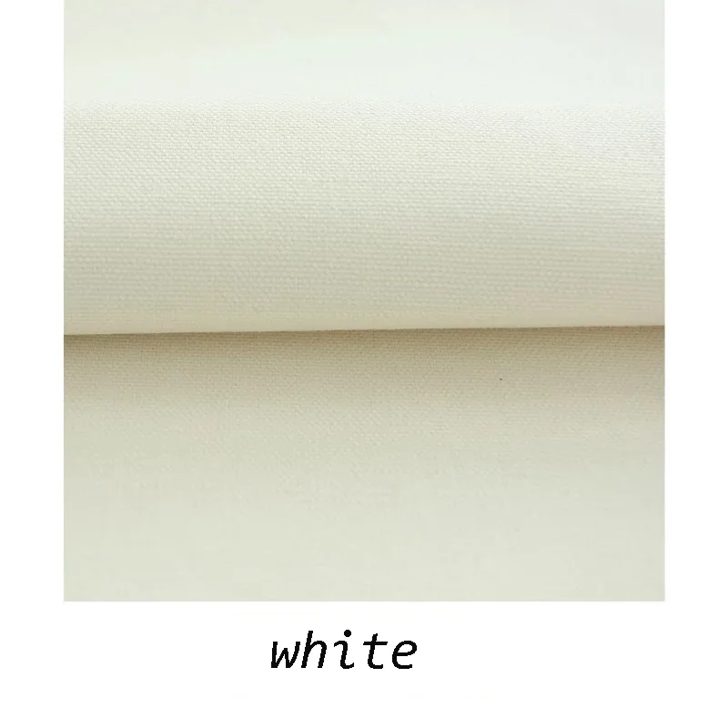 White 50 см* 150 см хлопок плотная парусиновая ткань, ручная работа DIY лоскутное шитье мешок рисование на ткани холст - Цвет: White