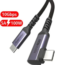 USB C Cables PD 100W 10Gbps USB TYPE C 3.1 Gen2 Cable For Macbook Pro/Air DELL Xiaomi 20V/5A 4K@60Hz Fast Charge Cable For Phone