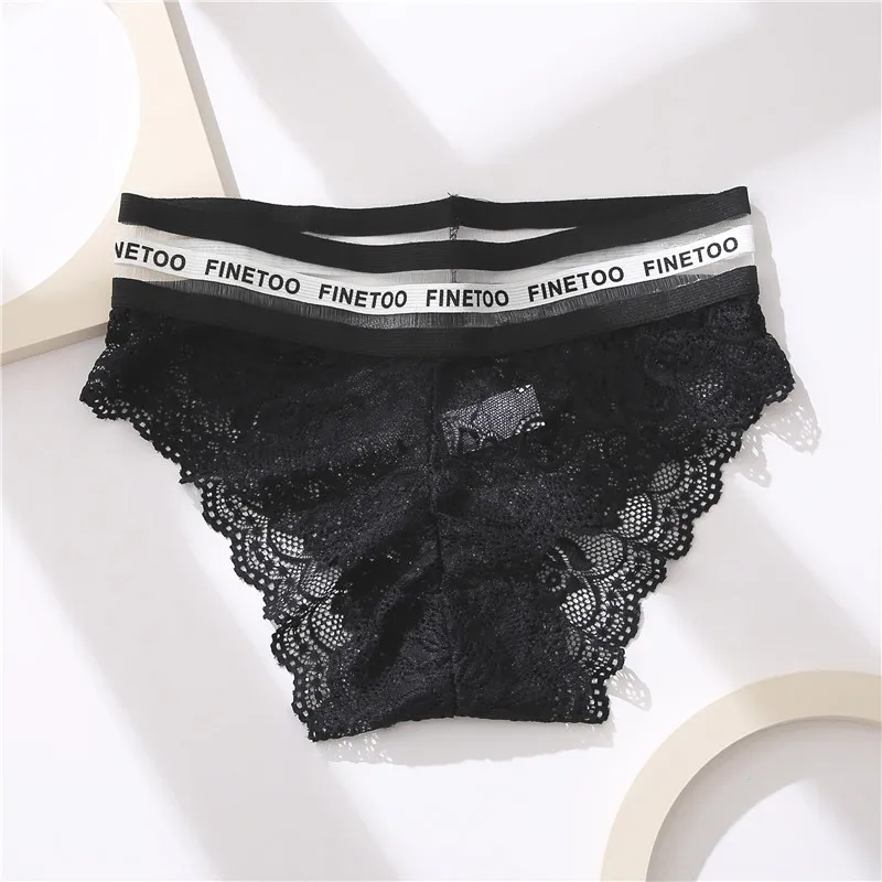 

Women's Panties Sexy Lace Panties Temptation Low-waist Panties Woman Thong Transparent Hollow Out Underwear Female