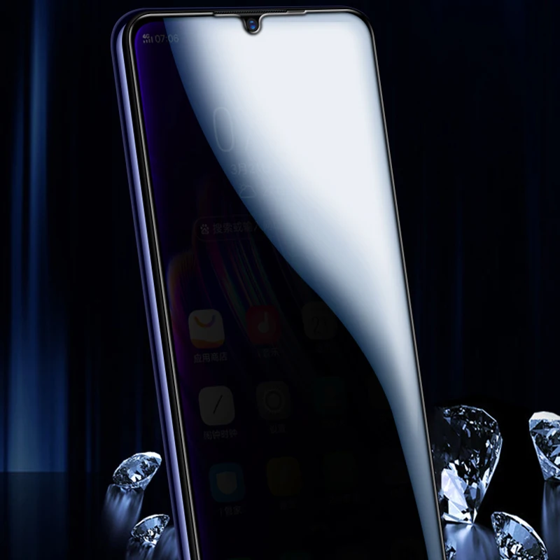 Полное покрытие антишпионское Покрытие Закаленное стекло для Oneplus 7 Pro