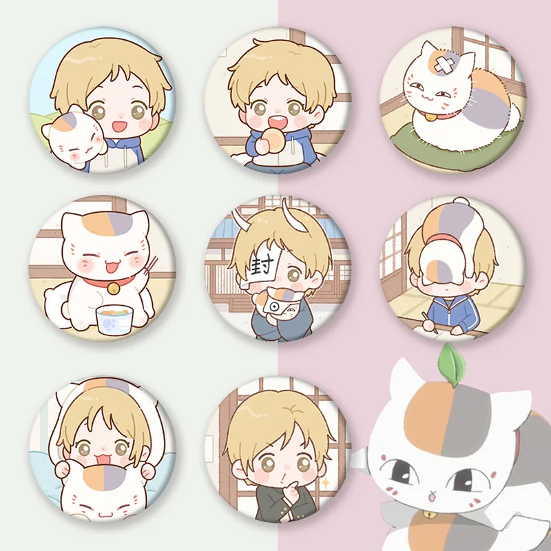 Значок для учетной записи с персонажами аниме натмэ Друзья Брошь прекрасной