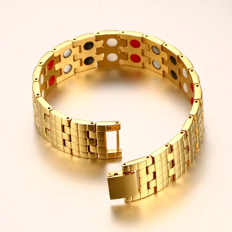 

Браслет-цепочка мужской, титановый, магнитный, Ширина 16 мм