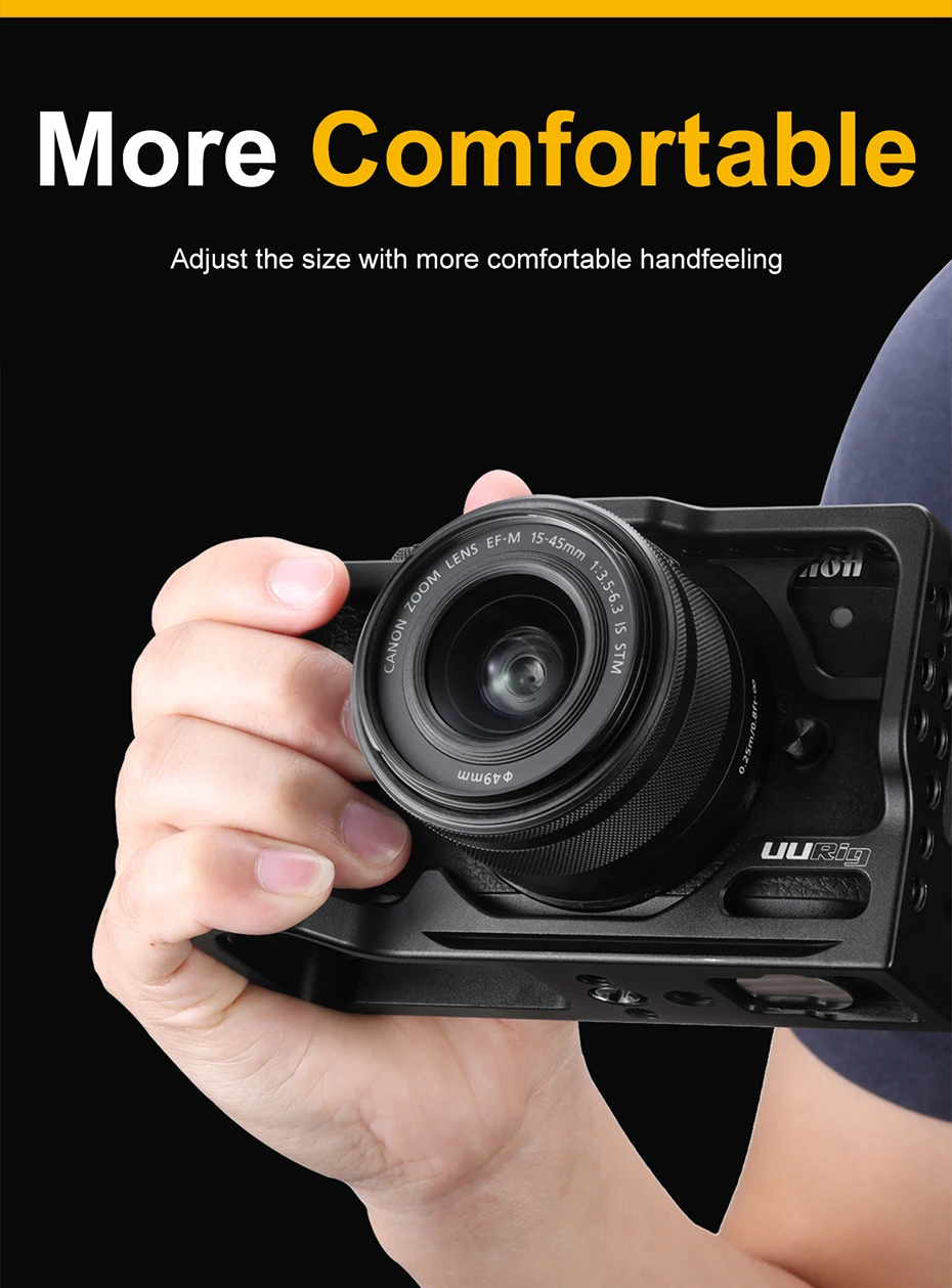 Профессиональная камера клетка для Canon M6 Mark II микрофон светодиодный Vidoe светильник монитор Vlog клетка с холодным башмаком 1/4 винт