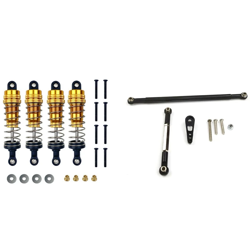 2 Set RC Car Part: 1 Metal Steering Rod Servo Link Arm &amp Shock Absorber Damper | Игрушки и хобби
