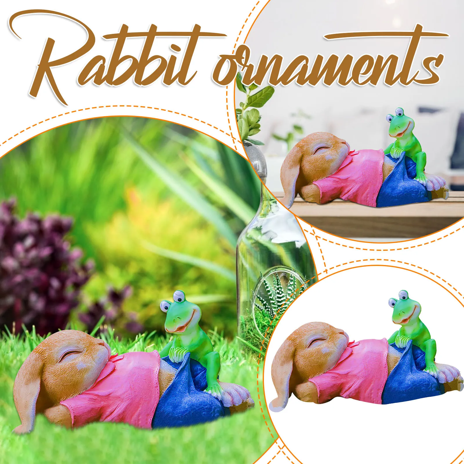 Пасхальное украшение мультяшное животное кролик планшетофон для сна на лужайке