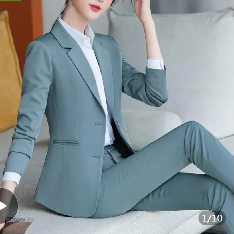 

Professional Suit Blazer and Pants Set for Women 2 Piece Set Women Suit Interview Formal Women Blazer Set Business Clothes Lady