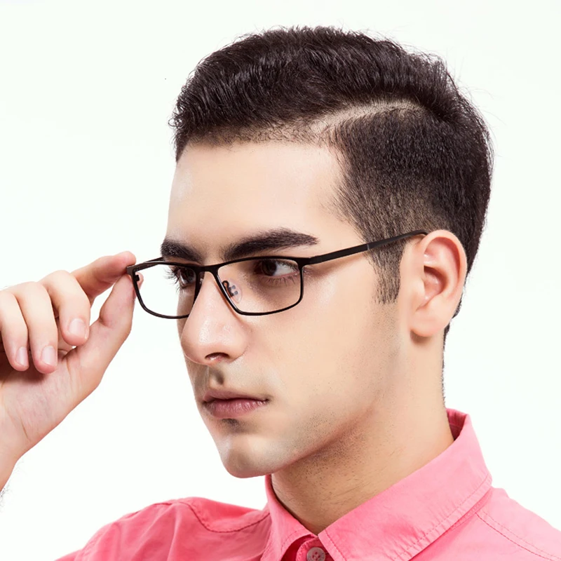 Титановая квадратная оправа для очков мужские прозрачные очки с полной оправой