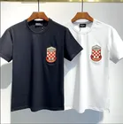 Лидер продаж, Мужской Повседневный Топ Dsquared2 из хлопка с короткими рукавами, DT724