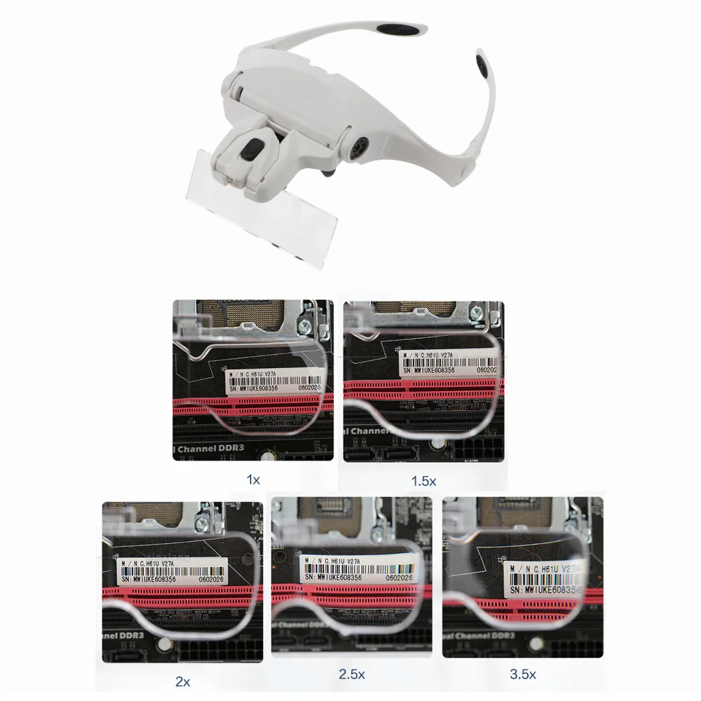 

1 Set Professional Magnifying Glass LED Magnifier for Repairing Reading