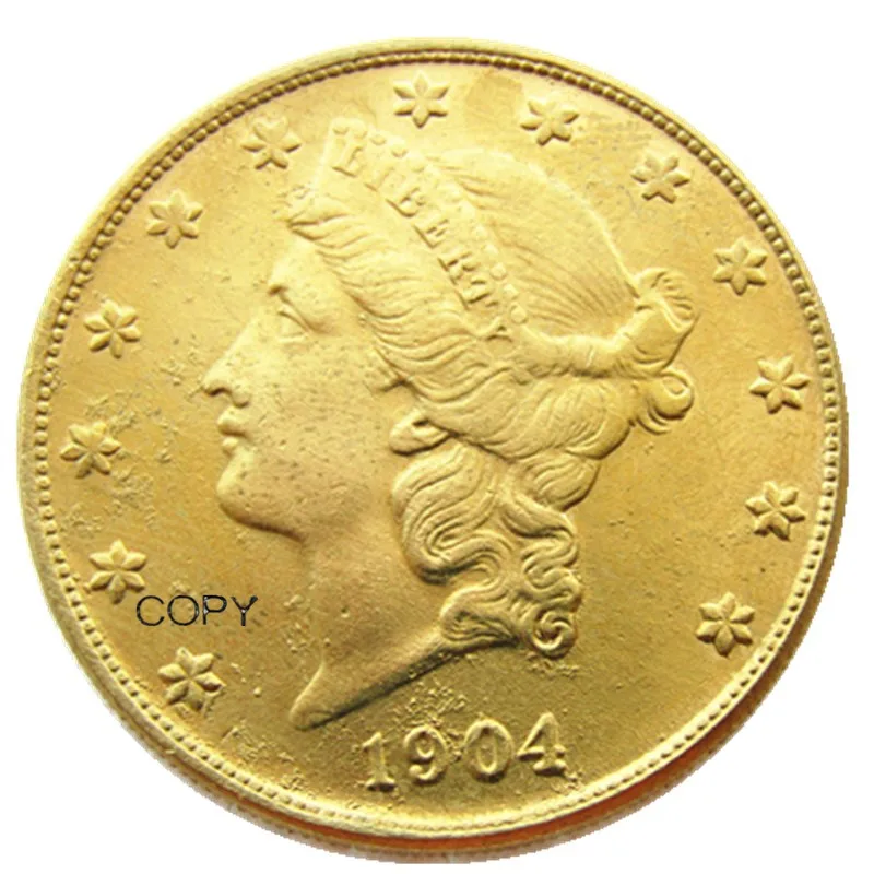 

US 1904 With Motto, TWENTY DOLLARS on Reverse 100% Brass Copy Coins
