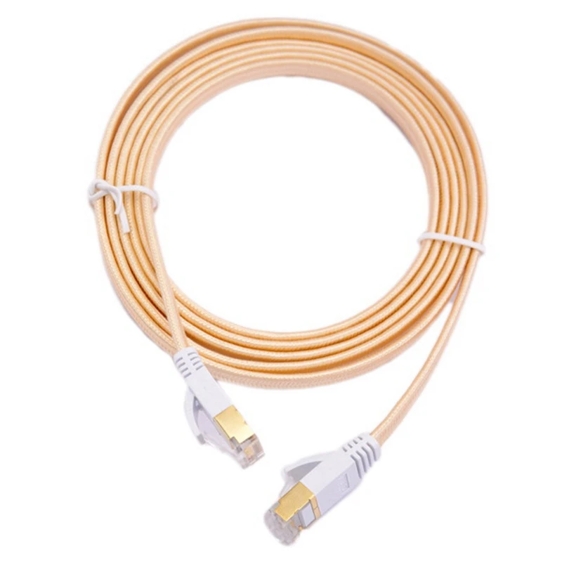

Network Cable,Category 7 Gold Plated Network Cable RJ-45 Network Cable Double Shielded Network Cable for Computer