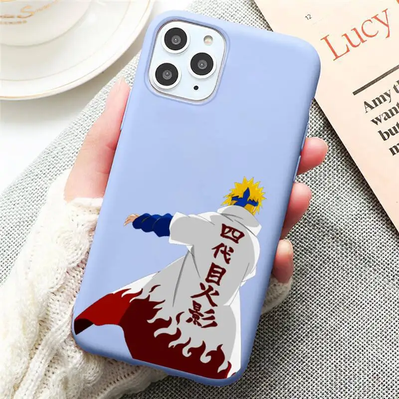 

Naruto Akatsuki Itachi Uchiha anime Phone Case Candy Color for iPhone 6 7 8 11 12 s mini pro X XS XR MAX Plus