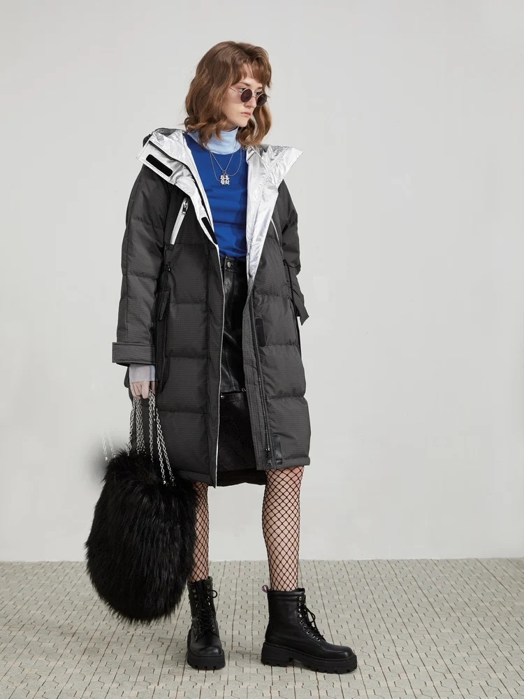 

FALL WINTER 2020 COLLECTION New Arrivals Casual Hooded Long White Duck Down Jacket Coat Women